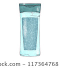 Cosmetic, Gel, Lotion Bottle Hand drawn Illustration 117364768