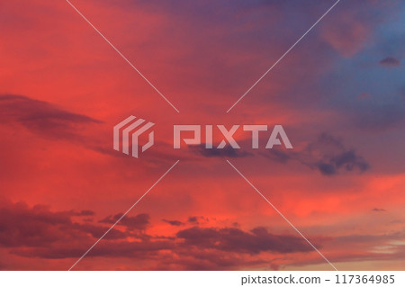 Beautiful pink sunset sky. Natural background Beautiful pink sunset sky. Natural background 117364985