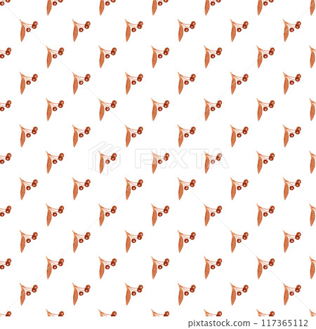 Watercolor twigs in burnt umber color. Floral seamless pattern Watercolor twigs in burnt umber color. Floral seamless pattern 117365112