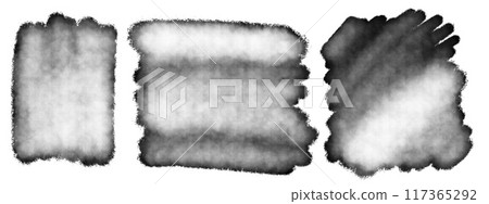 Set of different pencil marker ink black scribble doodle hand drawn speech bubbles arrows signs figures shapes isolated on white background 117365292