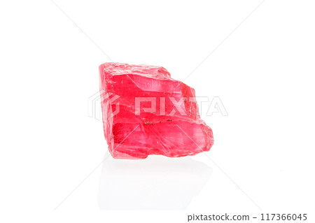 macro mineral stone spinel on a white background 117366045
