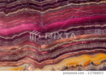 macro mineral stone fluorite on a white background 117366053