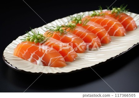 Fresh salmon uncooked red fish fillet Fresh salmon uncooked red fish fillet 117366505