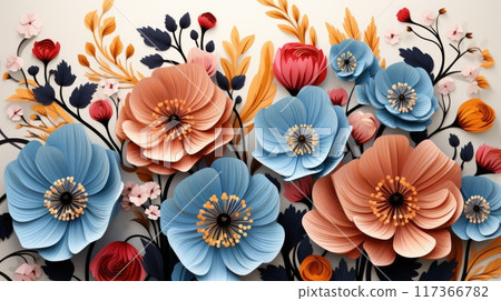 Wedding invitation backround rustic farmstyle field flowers. 117366782