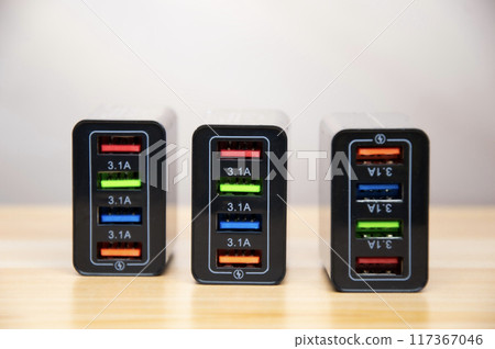 Black 4 Port USB Charger,Smartphone Charger Black 4 Port USB Charger,Smartphone Charger 117367046