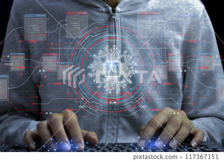 Concepts of using AI in daily life Processing with AI system, convenience 117367151