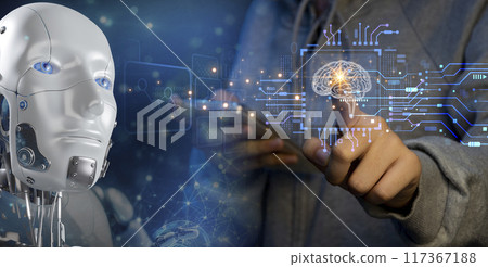 Concepts of using AI in daily life Processing with AI system, convenience 117367188