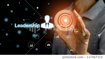 concept of leadership and leading to success according to goals 117367314