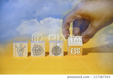 Sustainable development and business operations based on renewable energy CO2 Emission Reduction Concepts Green industries using renewable energy can limit global warming changes. 117367343