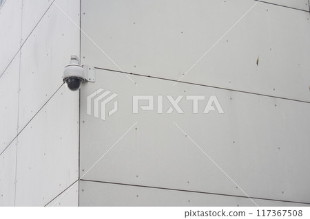 CCTV security camera operating outdoor CCTV security camera operating outdoor 117367508