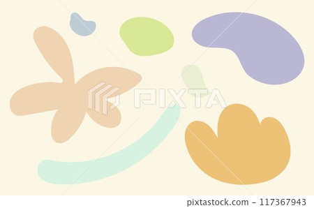 Stylish and natural illustration material 117367943
