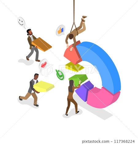 3D Isometric Flat Illustration of Cooperation, Partnership and Collaboration to Success 3D Isometric Flat Illustration of Cooperation, Partnership and Collaboration to Success 117368224