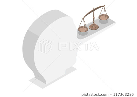 3D Isometric Flat  Illustration of Legal Fraud, Lying and Corruption 3D Isometric Flat  Illustration of Legal Fraud, Lying and Corruption 117368286