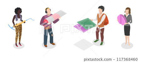 3D Isometric Flat Illustration of Contraception, Birth Control Methods and Options 3D Isometric Flat Illustration of Contraception, Birth Control Methods and Options 117368460