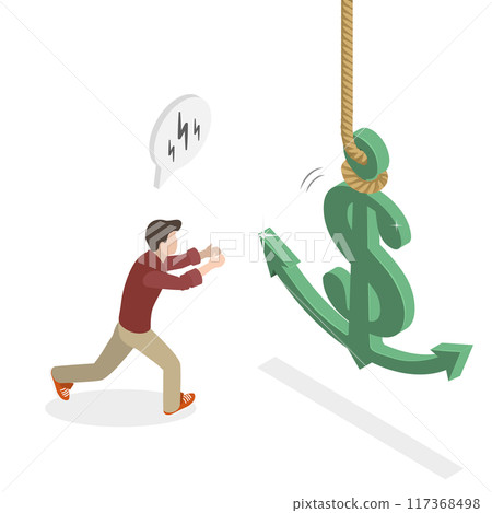 3D Isometric Flat Illustration of Financial Fraud, Banking Cccount Cyber Attack 3D Isometric Flat Illustration of Financial Fraud, Banking Cccount Cyber Attack 117368498