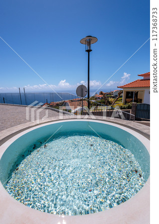 Street views in the old town of Calheta on the island of Madeira 117368733