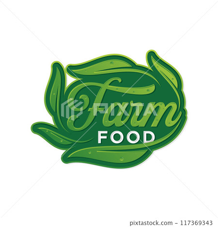 Farm Food letter text typography for food industry Farm Food letter text typography for food industry 117369343