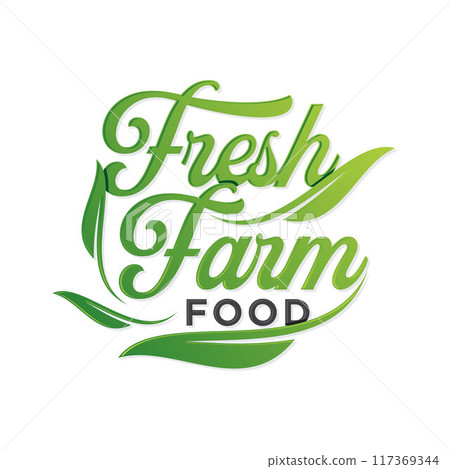 Fresh Farm Food letter text typography for food industry 117369344
