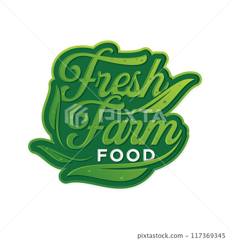 Fresh Farm Food letter text typography for food industry Fresh Farm Food letter text typography for food industry 117369345