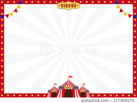 Vibrant circus and flag frame (red) 117369379