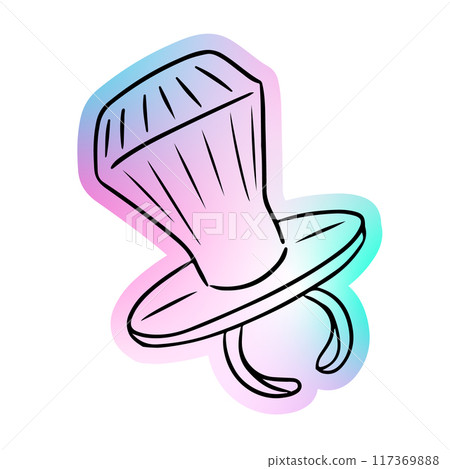 Vintage holographic accessory from 2000s. Vector sticker isolated on white background in y2k style for young people. Retro ring Vintage holographic accessory from 2000s. Vector sticker isolated on white background in y2k style for young people. Retro ring 117369888