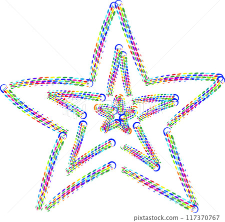 abstract illustration of a stylized figure of a star with a pattern abstract illustration of a stylized figure of a star with a pattern 117370767