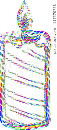 abstract illustration of a stylized figure of a star with a pattern 117370768