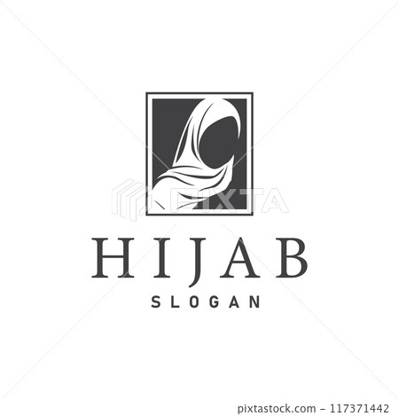 hijab logo design for boutique fashion product for Muslim women clothing hijab logo design for boutique fashion product for Muslim women clothing 117371442