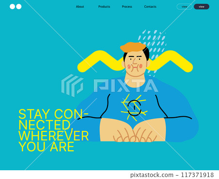 Creative Workspace: Video Conference, modern flat vector concept illustration of person engaging in virtual business meeting Connectivity, collaboration, digital interaction, remote work, productivity Creative Workspace: Video Conference, modern flat vector concept illustration of person engaging in virtual business meeting Connectivity, collaboration, digital interaction, remote work, productivity 117371918