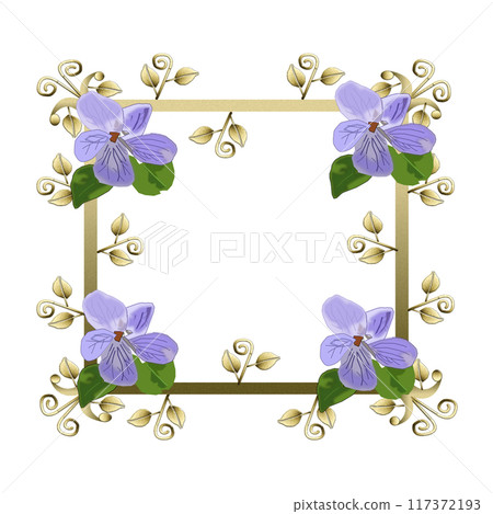 I drew a stylish violet frame. - Stock Illustration [117372193] - PIXTA