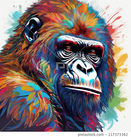 Digital art gorilla 117373362