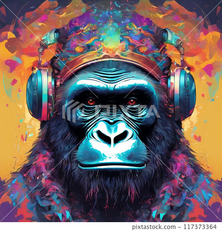Digital art gorilla 117373364
