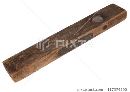 Old vintage wooden spirit level Old vintage wooden spirit level 117374290