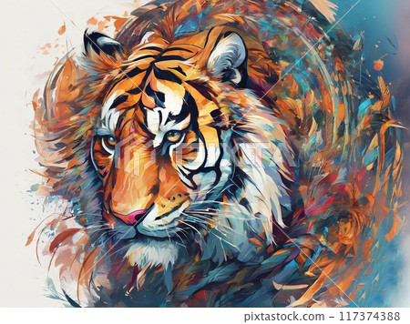 digital art tiger 117374388