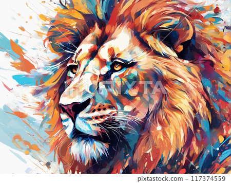 Digital Art Lion 117374559
