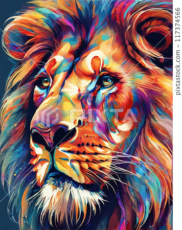 Digital Art Lion 117374566