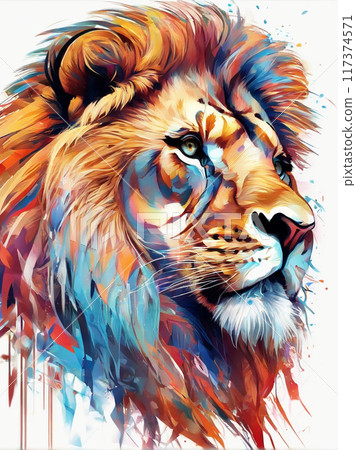 Digital Art Lion 117374571
