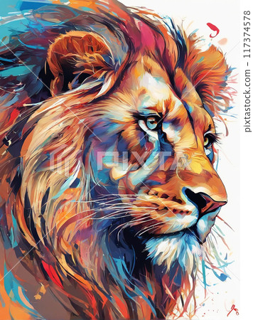 Digital Art Lion 117374578