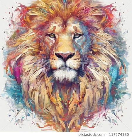 Digital Art Lion 117374580