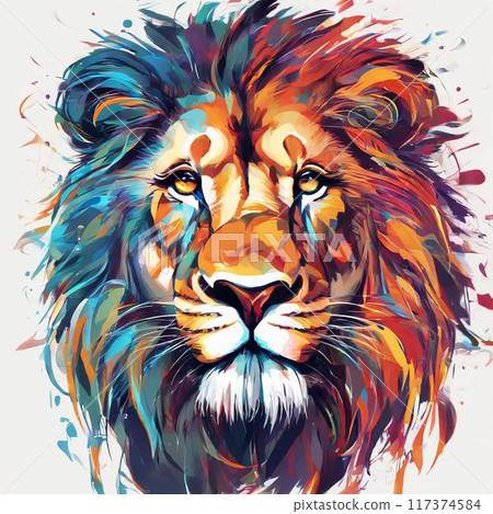 Digital Art Lion 117374584