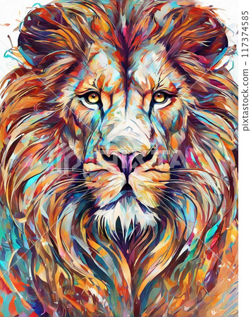 Digital Art Lion 117374585