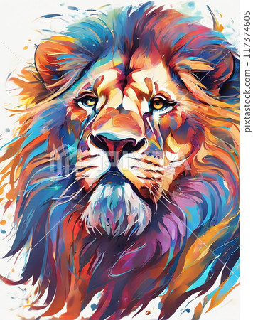 Digital Art Lion 117374605