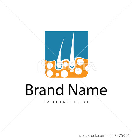 Hair care logo design simple hair skin care silhouette illustration vector template Hair care logo design simple hair skin care silhouette illustration vector template 117375005