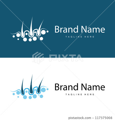 Hair care logo design simple hair skin care silhouette illustration vector template Hair care logo design simple hair skin care silhouette illustration vector template 117375008