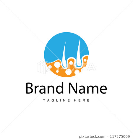 Hair care logo design simple hair skin care silhouette illustration vector template Hair care logo design simple hair skin care silhouette illustration vector template 117375009