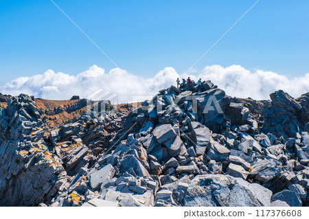 Climbing Mt. Chokai in autumn: Summit (Shinzan) 117376608