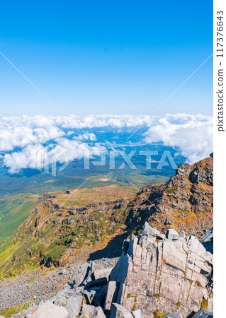 Climbing Mt. Chokai in autumn: View from the summit (Shinzan) 117376643