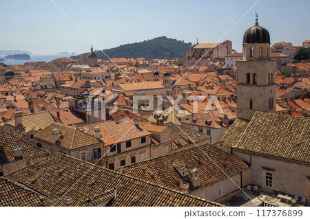 View of Dubrovnik Old Town from City Walls. 117376899