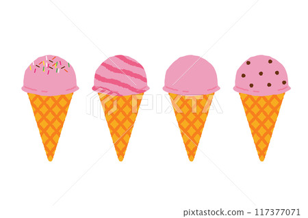 錐形冰淇淋 錐形冰淇淋 117377071