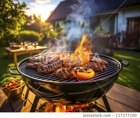 戶外烤肉形像素材 戶外烤肉形像素材 117377100